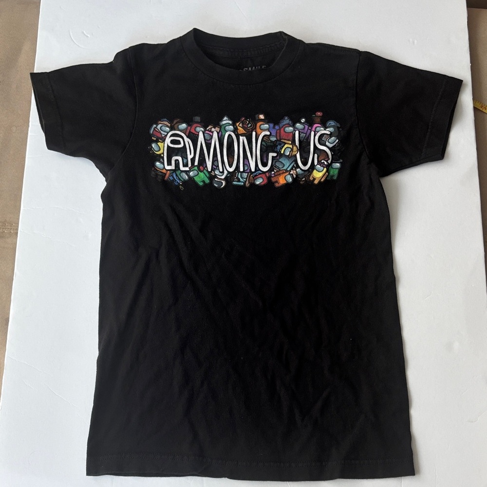 Good Smile Company Among Us Kids Black T-Shirt with Colorful Design
